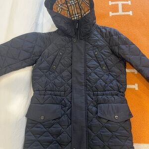 Burberry Boy's Quilted Coat - Black